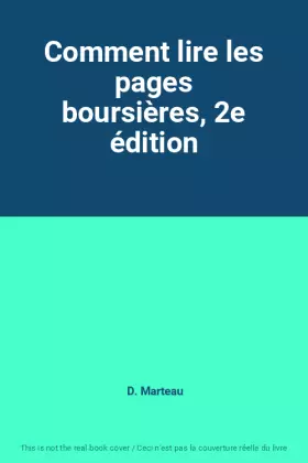Couverture du produit · Comment lire les pages boursières, 2e édition