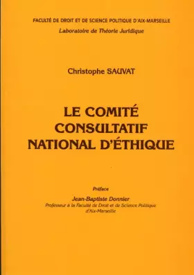 Couverture du produit · Le Comité consultatif national d'éthique