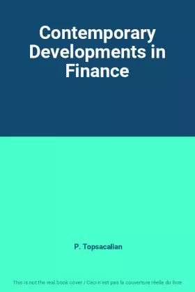 Couverture du produit · Contemporary Developments in Finance