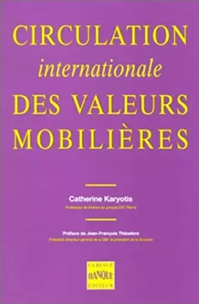 Couverture du produit · Circulation internationale des valeurs mobilières