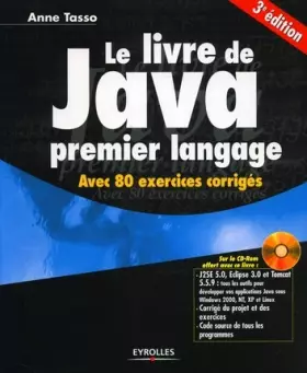 Couverture du produit · Le livre de Java : Premier langage (1Cédérom)