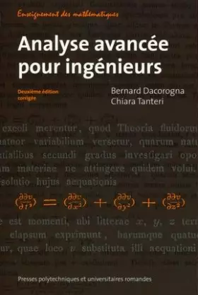 Couverture du produit · Analyse avancée pour ingénieurs
