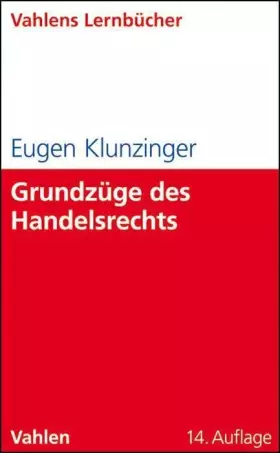 Couverture du produit · Grundzüge des Handelsrechts (Lernbücher für Wirtschaft und Recht)
