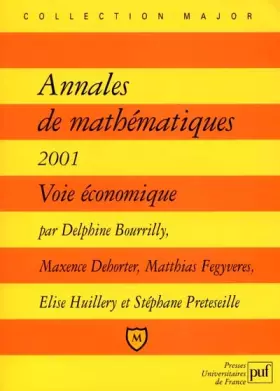 Couverture du produit · Annales de mathématiques 2001, voie économique