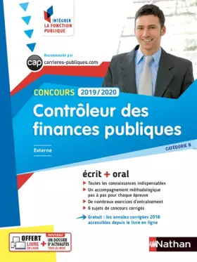 Couverture du produit · Concours Contrôleur des finances publiques - Catégorie B - Intégrer la fonction publique - 2019/2020