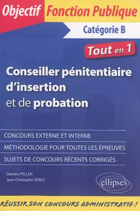 Couverture du produit · CONSEILLER PÉNITENTIAIRE D'INSERTION ET DE PROBATION