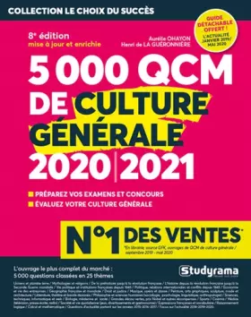Couverture du produit · 5000 QCM de culture générale 2020-2021