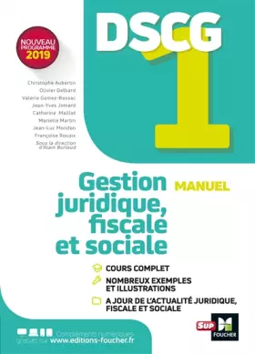 Couverture du produit · DSCG 1 - Gestion juridique fiscale et sociale - Manuel et applications