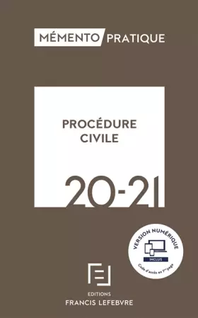 Couverture du produit · Mémento Procédure civile 2020-2021