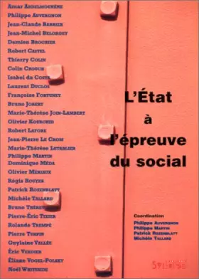 Couverture du produit · L'Etat à l'épreuve du social