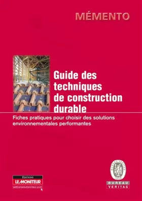 Couverture du produit · Guide des techniques de construction durable