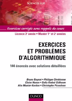 Couverture du produit · Exercices et problèmes d'algorithmique : 144 énoncés avec solutions détaillées