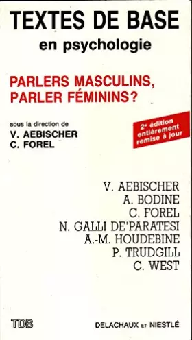 Couverture du produit · Parlers Masculins Parlers Feminins ?