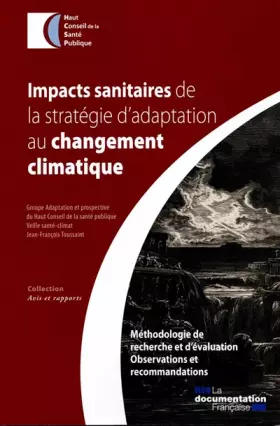Couverture du produit · Impacts sanitaires de la stratégie d'adaptation au changement climatique