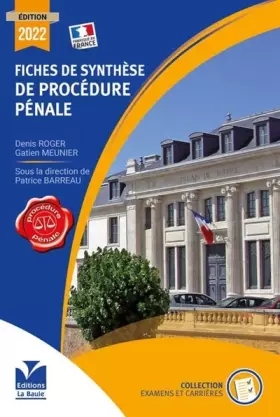 Couverture du produit · Fiches de synthèse de procédure pénale