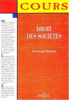 Couverture du produit · Droit des sociétés, 1re édition