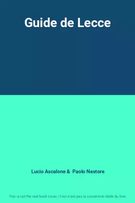 Couverture du produit · Guide de Lecce