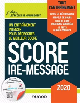 Couverture du produit · Score IAE-Message - 2020: Tout l'entraînement