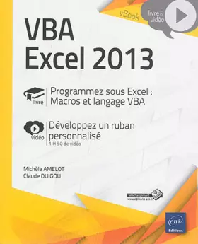 Couverture du produit · VBA Excel 2013 - Programmer sous Excel : Macros et langage VBA - Approfondissement vidéo sur le développement d'un ruban person