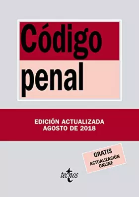 Couverture du produit · Código Penal: Ley Orgánica 10/1995, EDICION ACTUALIZADA AGOSTO DE 2018 (Derecho - Biblioteca De Textos Legales): Ley Orgánica 1