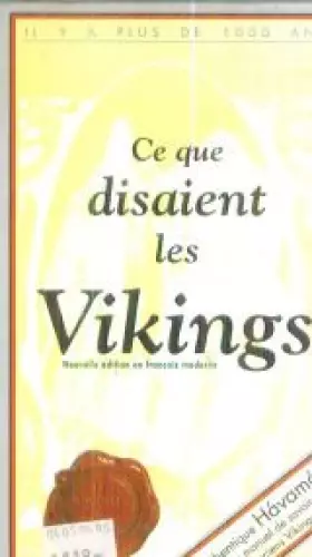 Couverture du produit · Havamal: ce que disaient les Vikings