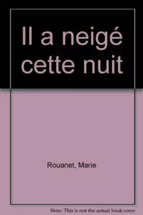 Couverture du produit · Il a neigé cette nuit