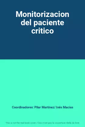 Couverture du produit · Monitorizacion del paciente critico
