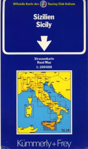 Couverture du produit · Kümmerly & Frey Karten, Sizilien: Strassenkarte 1:200000 Blatt 14 (Kümmerly+Frey Strassenkarten)