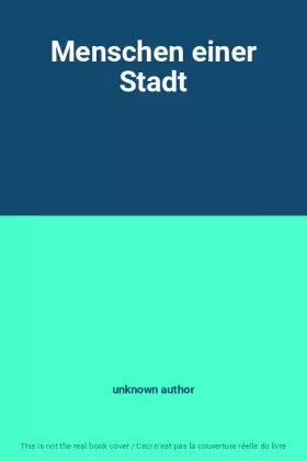 Couverture du produit · Menschen einer Stadt