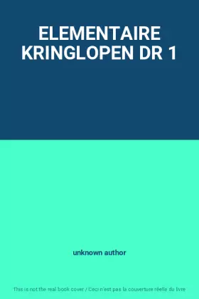 Couverture du produit · ELEMENTAIRE KRINGLOPEN DR 1