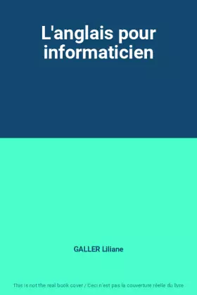 Couverture du produit · L'anglais pour informaticien