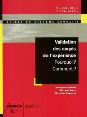 Couverture du produit · Validation des acquis de l'expérience