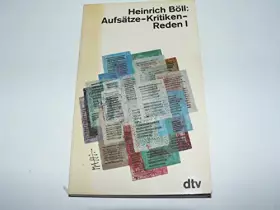 Couverture du produit · Aufsätze, Kritiken, Reden. 1