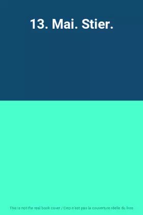 Couverture du produit · 13. Mai. Stier.