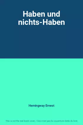 Couverture du produit · Haben und nichts-Haben