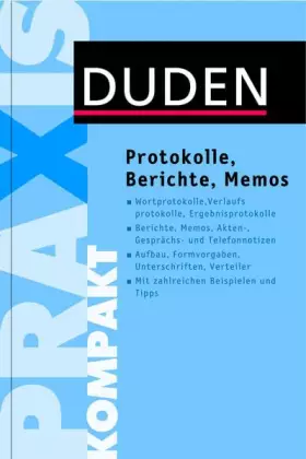 Couverture du produit · Protokolle, Berichte, Memos verfassen