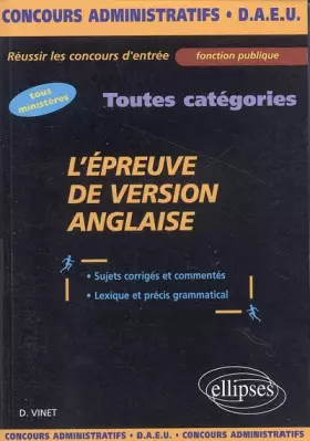 Couverture du produit · L'épreuve de version anglaise