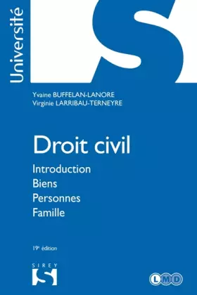 Couverture du produit · Droit civil. Introduction Biens Personnes Famille - 19e éd.