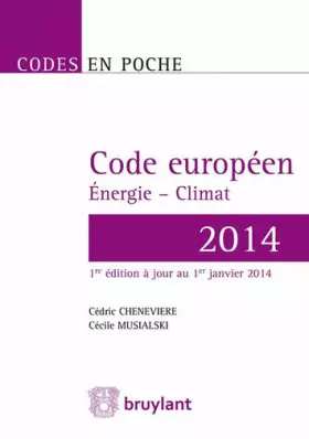 Couverture du produit · Code européen. Energie - Climat - 2014