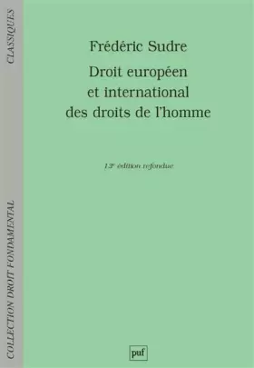Couverture du produit · Droit européen et international des droits de l'homme