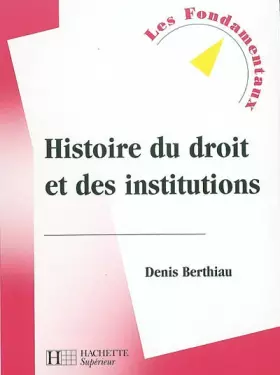 Couverture du produit · Histoire du droit et des institutions