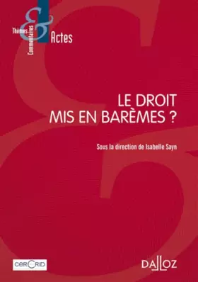 Couverture du produit · Le droit mis en barèmes ?