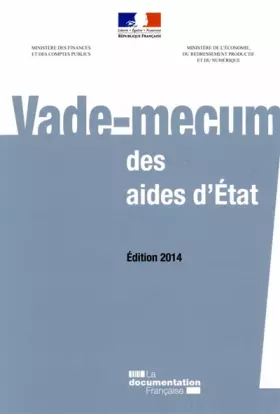 Couverture du produit · Vade-mecum des aides d'état