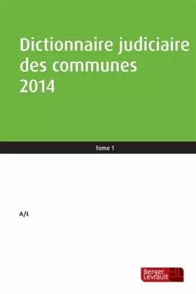 Couverture du produit · DICTIONNAIRE JUDICIAIRE DES COMMUNES 2014