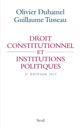 Couverture du produit · Droit constitutionnel et institutions politiques