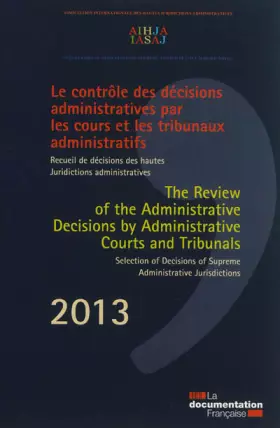 Couverture du produit · Recueil de décisions des Hautes juridictions administratives 2013