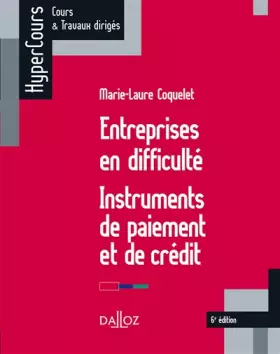 Couverture du produit · Entreprises en difficulté - Instruments de paiement et de crédit