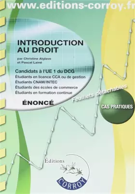 Couverture du produit · Introduction au droit - Énoncé: UE 1 du DCG