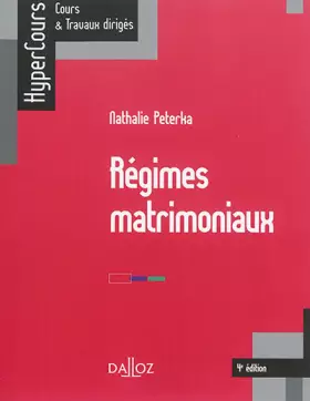 Couverture du produit · Régimes matrimoniaux