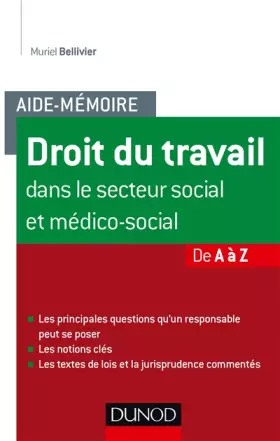 Couverture du produit · Aide-mémoire - Droit du travail dans le secteur social et médico-social - De A à Z